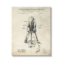 Stupell Industries Vintage Style Man Golfing Club Diagram Patent Text Canvas Wall Art, 24 x 30, Design by Karl Hronek