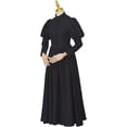 thumbnail image 2 of Black Medieval Renaissance Dress Gothic Edwardian Victorian Ball Gown Civil War Vampire Dress for Women, 2 of 7
