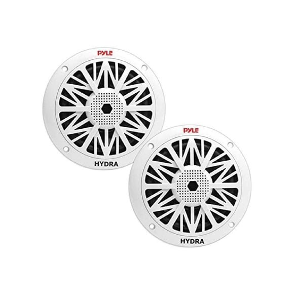 Pyle PLMR62 6.5 Inch 200 Watt Water Resistant Marine Speakers, White (1 Pair)
