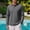 Gray, variant on Western Style Golf Shirts for Men Collared Black Long Sleeve Button Polos Modern Classic Fit Refined Plaid Tops Black,S