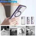 thumbnail image 4 of Magnetic for Samsung Galaxy S21 Case,Clear Slim Love Heart Pattern Cute Luxury Glitter Shiny Sparkle Samsung S21 Phone Case,Soft Shockproof Samsung S21 Case Compatible with MagSafe,Purple, 4 of 14