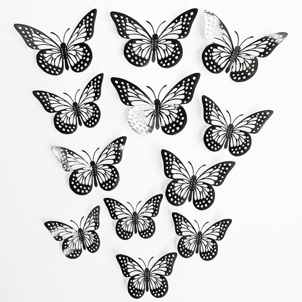 Butterfly Wall Decor Sticker 4 Sizes Party Birthday Cake Decor For