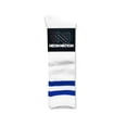 thumbnail image 3 of Kid Size White Knee High Socks with Various Colored Stripes (White with Royal Blue Stripes), 3 of 4
