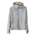 thumbnail image 4 of yillto Girls Sun Protection Jacket Zip up Long Sleeve Hoodies Jackets Athletic Hiking Lightweight Coats, 4 of 6