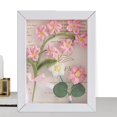 thumbnail image 3 of yeacher Handmade Crochet Forget-Me-Not Bouquet Frame - Pink, Perfect for Home & Office Décor, 3 of 4