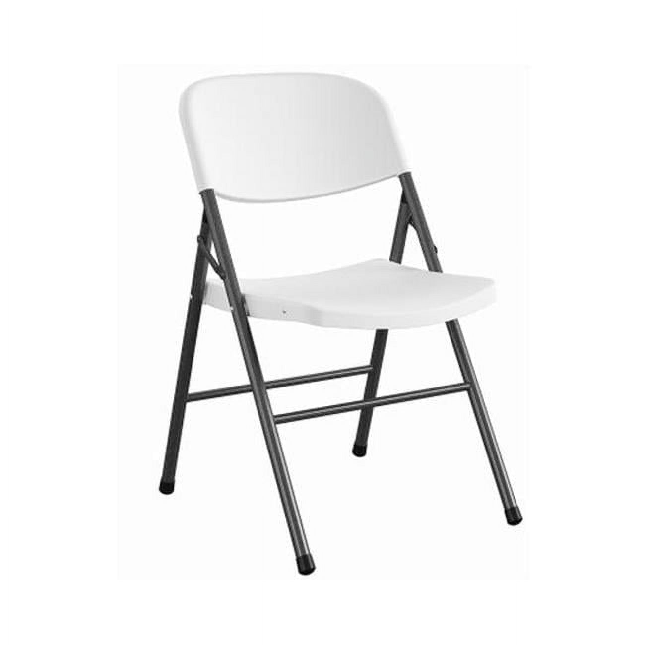 Cosco Commercial Adults Foldable Resin Folding Chair, White, 32.5