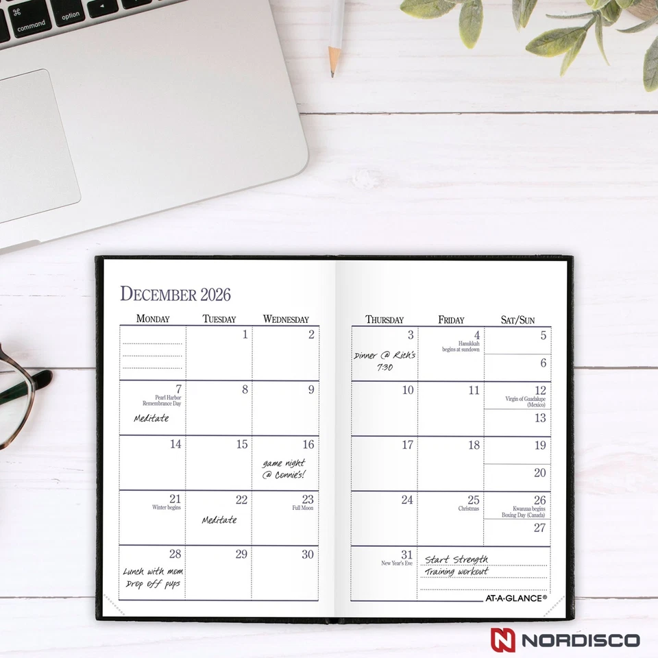 2026 At-A-Glance 72-01-05 Fine Diary Weekly Monthly Planner, 2-3/4 X 4-1/4"