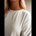 thumbnail image 4 of Vestido Estilo Sudadera de Larga para Mujer, Otoño 2025, Cuello Redondo, Punto Acanalado, Patchwork, Minivestidos Informales. L, 4 of 10