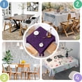 thumbnail image 4 of Purple Black Ornament Eye Pattern Square Tablecloth,Waterproof Square Table Cover,Wipeable Spillproof Washable Table Cover for Home Kitchen Party Decor 42"X42"(107x107cm), 4 of 6