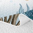 thumbnail image 5 of Erosebridal Striped Fish Bed Spread Queen,Bass Coral Underwater Queen Coverlet Set For Boys,3pcs, 5 of 7