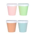 thumbnail image 1 of EeaseMX 4 vasos para helado con tapa, recipientes para yogur, vasos para sopa y tarros de crema vacíos de 200 ml., 1 of 7