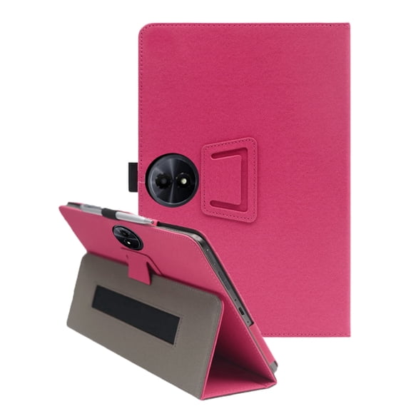 Protective Case for TCL NXTPAPER 11 Gen 2 11” Tablet, PU Leather Flip Folio Cover with Hand Strap, Anti-Fingerprint, Lightweight & Slim Shockproof Shell-Rose red