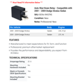 thumbnail image 2 of Auto Shut Down Relay - Compatible with 2001 - 2004 Dodge Stratus Sedan 2002 2003, 2 of 2