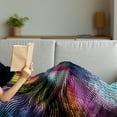 thumbnail image 3 of Eye Soft Flannel Fleece Blanket, Abstract and Vibrant Colored Shape with Optical Illusion Effect Psychedelic Inspiration, Cozy Plush for Indoor and Outdoor Use, 50" x 60", Multicolor, by Ambesonne, 3 of 5