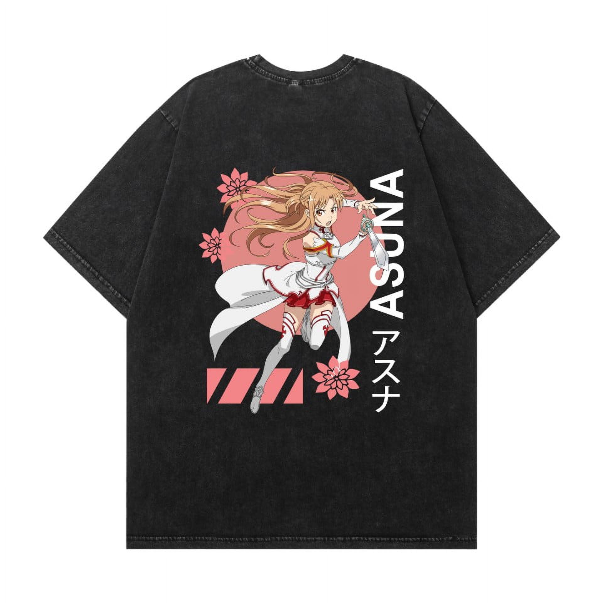 トップス Sao THNCLZX Washed vintage Sword Art Online SAO cotton T-shirt