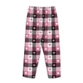 thumbnail image 5 of Goofa Heart Plaid Printed Soft Pajama Pants for Women, Wide Leg Comfy Casual Lounge Yoga Pants-Large, 5 of 9