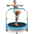thumbnail image 1 of Trampolín Plegable 102 cm SereneLife, Trampolín Compacto para Ejercicio para Adultos, Brincolin con Manillar de Espuma, Equipamiento para Ejercicio Interior/Jardín, 100 kg, 1 of 7