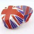 thumbnail image 6 of Manunclaims 50/100/200Pcs Round Disposable Cake Cups Waterproof Oilproof Cake Packaging Silicone Paper UK Flag Pattern Dessert Cups for Bakery, 6 of 7