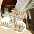 thumbnail image 5 of Mini Weaving Loom Knitting Loom for Chunky Blankets Wooden Peg Frame Adjustable Size for Relaxing Hobby Home Decor, 5 of 9