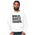 thumbnail image 4 of Worlds Okayest Grandpa Funny Men's Big & Tall Crewneck Sweatshirt Brisco Brands 4X, 4 of 5