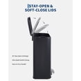 thumbnail image 4 of TEQIN Stainless Steel Trash Can with Lid, Large Garbage Can, Rustproof Step-on Kitchen Metal Trash Bin with Inner Bucket for Kitchen Office, 4 of 7