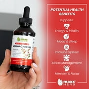 Maxx Herb Ashwagandha Liquid Drops Immune Support & Stress Relief Supplement, 4 Oz