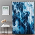 thumbnail image 3 of Bathroom Shower Curtain Modern Nautical Ocean Blue Wave Waterproof Shower Curtains with Hooks, Abstract Marble Texture Bath Curtains Bathtub Curtain Home Decor 72x72in, 3 of 9