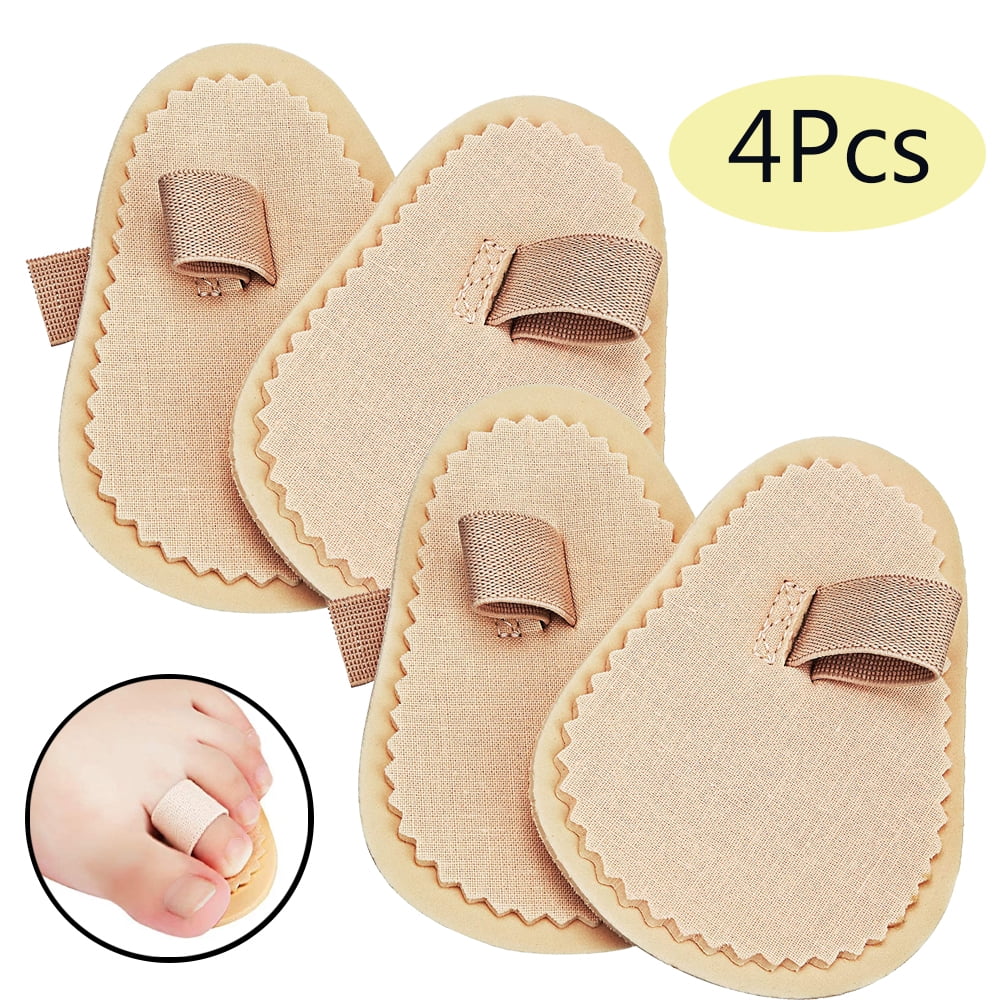 LNKOO 4 PiecesToe Splint - Hammer Toe Straightener - Joint Realign Cushion Brace for Claw, Curled, Crooked Toe - Metatarsal Support Loop Guard Alignment Corrector Wrap for Tendon, Broken Toe Surgery