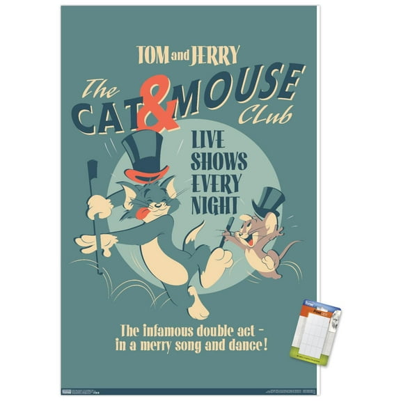 Tom And Jerry - Cat And Mouse Club Wall Poster, 14.725" x 22.375"