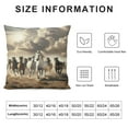 thumbnail image 5 of COMIO Horse Throw Pillow Covers Soft Galloping Horse Pillow Cases Cushion Covers for Living Room Bedroom Cute Animal Black Decor Decorative Throw Pillowcases for Sofa Couch Chair, 5 of 5