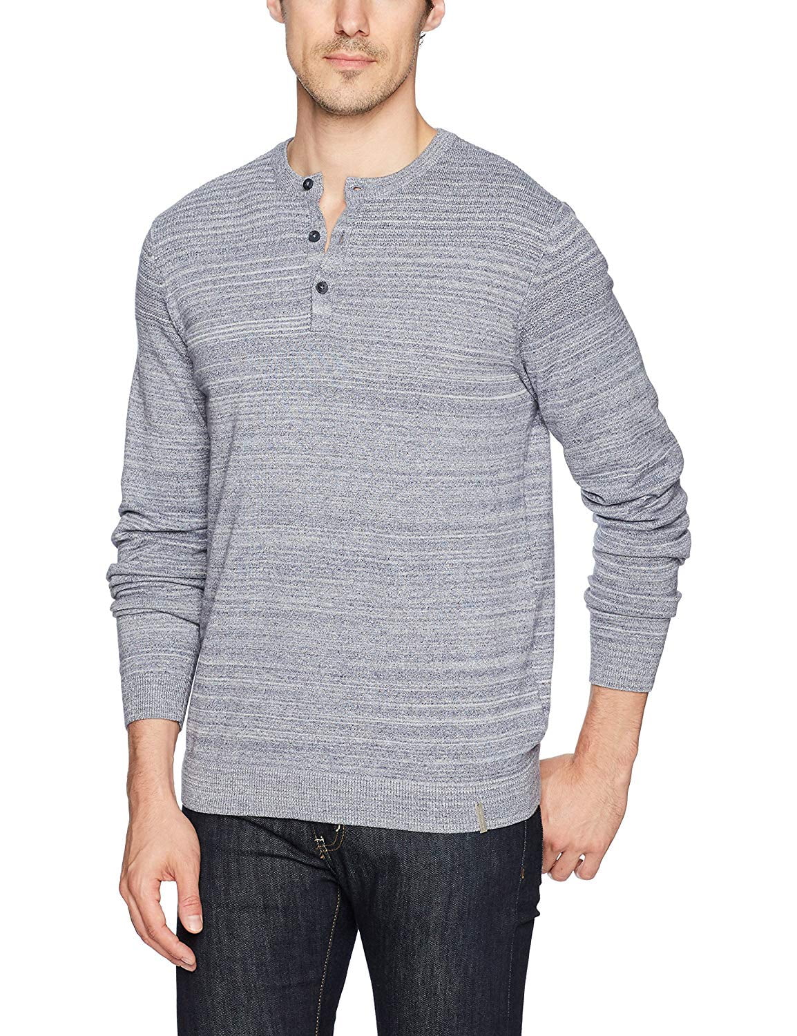 Calvin Klein - Calvin Klein Mens Waffle Texture Henley Long Sleeve ...