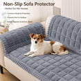 thumbnail image 2 of decorUhome Couch Cover, Washable Non-Slip Sofa Cover for Dogs, Pet Friendly Couch Protector for 2 Cushion Couch Sofa (Grey, 27.6" x 59"), 2 of 7
