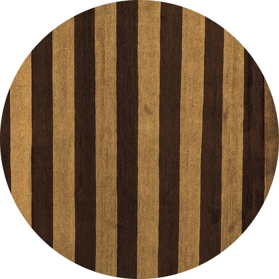 Ahgly Company Indoor Round Oriental Brown Modern Area Rugs, 6' Round