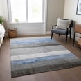 thumbnail image 6 of Addison Rugs Chantille Indoor/Outdoor Transitional Stripes Sky Machine Washable Rectangle Rug, 9' x 12', 6 of 8