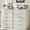 White, variant on LELELINKY 41" Fluted 5-Drawer Dresser, Farmhouse Chest with Metal Handle & Curved Profile for Bedroom, Antique White