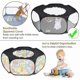 thumbnail image 2 of Small Animal Playpen, Transparent Breathable Pet Tent With Top Lid, Fence Foldable Indoor Outdoor Exercise Yard(black,1pcs), 2 of 3