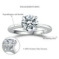 thumbnail image 3 of BAGUTTA PAVONE 3CT Engagement Rings for Women,925 Sterling Silver CZ Round Solitaire Engagement Ring with 18K Gold Plated,Promise Engagement Wedding Bands Couple Rings for Her size 4.5, 3 of 6