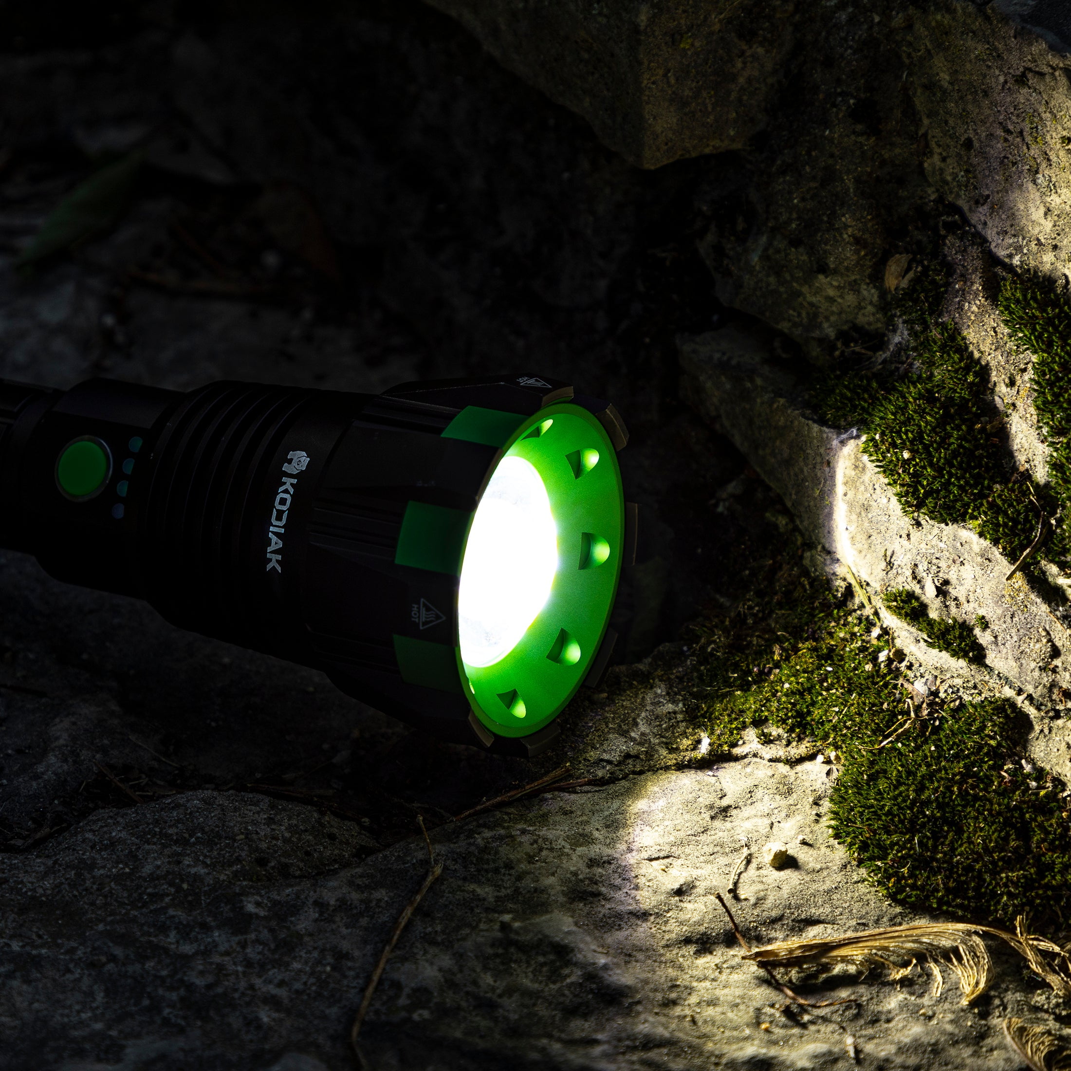 Kodiak Kolossus LED 15000-Lumen Flashlight, Tactical Rechargeable Flashlight with USB-C Power Bank