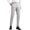 thumbnail image 5 of INSPIRE CHIC Dress Pants for Men's Flat Front Expandable Waist Work Business Trousers 34 Grey, 5 of 5