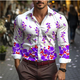 thumbnail image 3 of Camisa con estampado 3D de flores para hombre, camisa de manga larga con solapa para primavera y otoño, nueva camisa informal de moda, ropa de calle 5XL para hombre 2024, 3 of 5