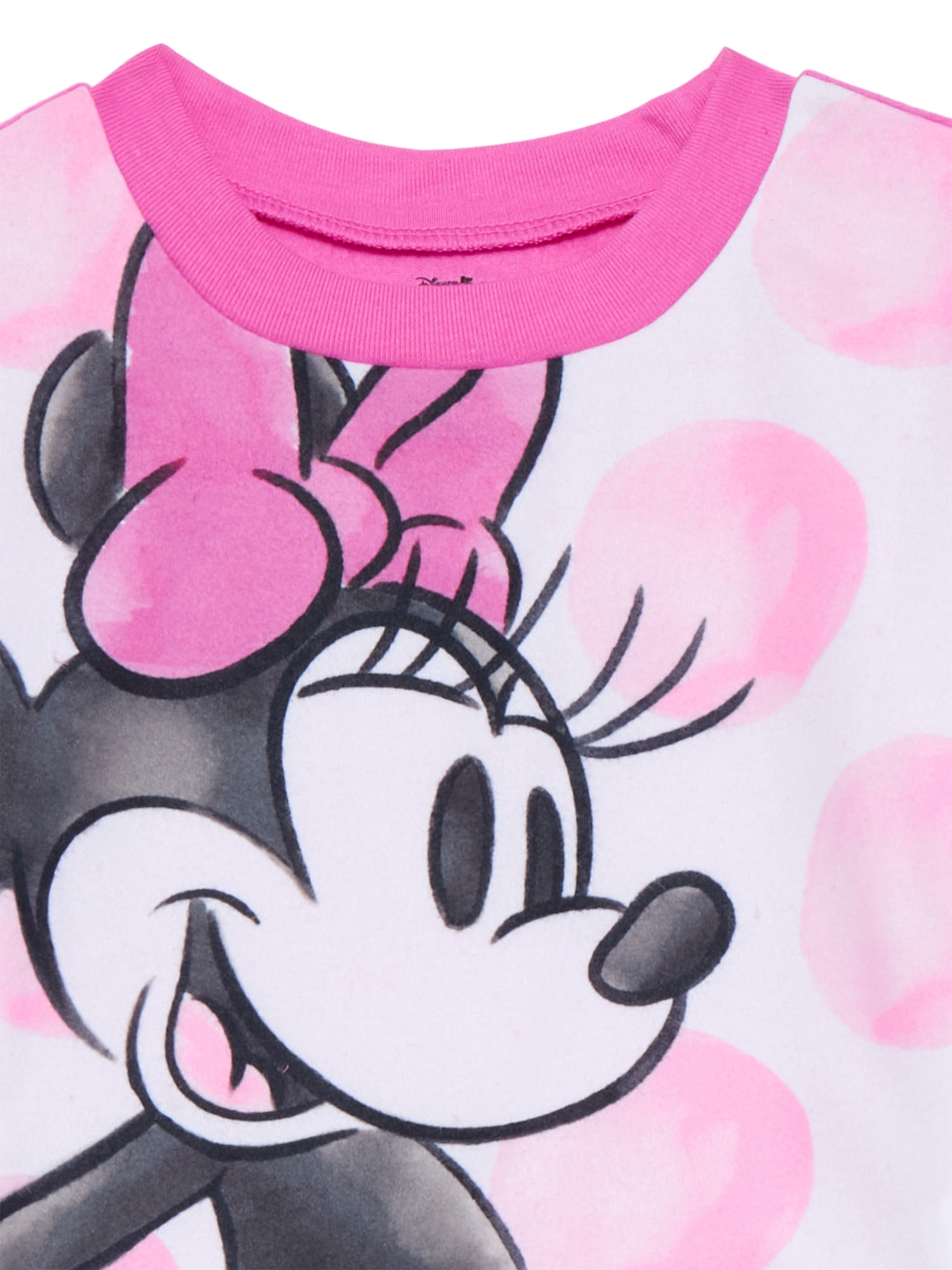 Disney Minnie Mouse Toddler Girls Long Sleeve Top and Pants Pajama Set, 2-Piece, Sizes 12M-5T