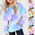 thumbnail image 6 of XXWXYD Girls Tie Dye Sweatshirt, Oversized Pullover Hoodie Long Sleeve Trendy 𝖯reppy Clothes for 2-14 Years Casual Streetwear Cozy Everyday Outfit, 6 of 7