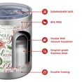 thumbnail image 4 of 12oz Tumblers Multicolor Christmas Word Pattern Vacuum Insulated Stainless Steel Travel Tumbler Cups Mug with Lid and Straw for Beer,Coffee,Beverages with Cleaning Brush for Cold & Hot Drinks, 4 of 5