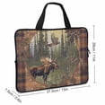 thumbnail image 2 of WERPE Moose Bird Forest Laptop Sleeve Carrying Bag Diving Fabric Computer Protect Case 15inch, 2 of 5