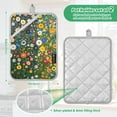 thumbnail image 6 of Yayeee Pot Holders Kitchen Heat Resistant with Pocket 7"x9.8" Cotton Oven Cooking Hot Pads, Green Floral Garden, 6 of 7