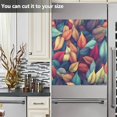 thumbnail image 3 of Yayeee Magnetic Dishwasher Cover for The Front Decoration Home Kitchen Machine Sticker Protector, Blue Vibrant Leaves Pattern, 3 of 6