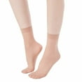 thumbnail image 5 of 10 Pairs Women's Silky Anti-Slip Cotton Sole Sheer Ankle High Tights Hosiery Socks Reinforced Toe 10 Pairs Women's Ankle High Sheer Socks, 5 of 9