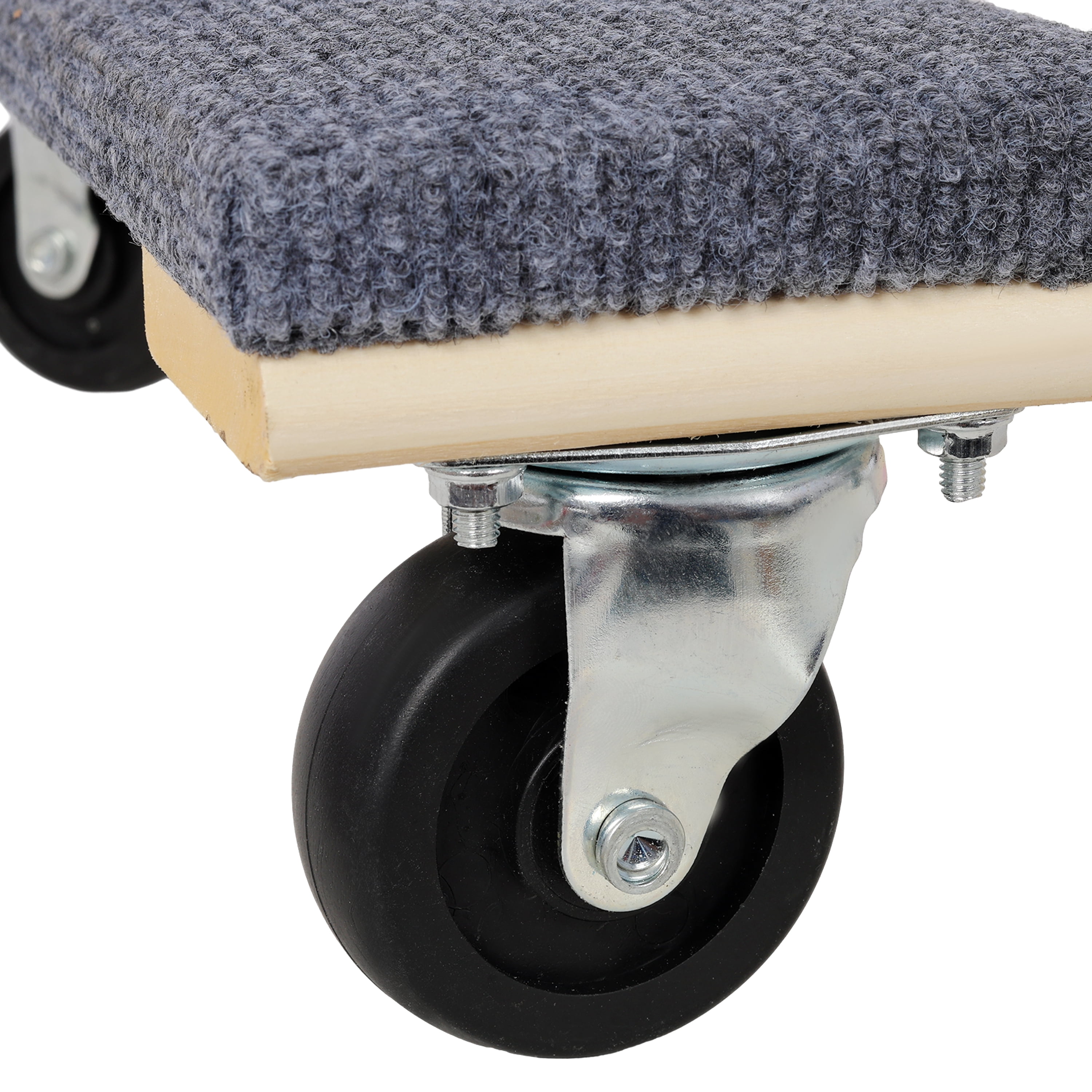 2 Pack Heavy Duty Moving Dolly Set, Non-Slip Carpet Surface Furniture Transport Cart, Total 2000 LBS Capacity with 4 PP Swivel Casters Each for Warehouse Home Moving