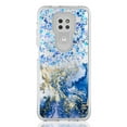 thumbnail image 5 of Moto G Play 2021 Phone Case, Rosebono Hybrid Bling Glitter Sparkle Epoxy Graphic Marble Colorful Silicone Skin Cover Armor Case for Moto G Play 2021 (Blue), 5 of 6