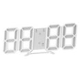 thumbnail image 4 of Reloj de escritorio digital LED, reloj moderno con luz , relojes de pared para , reloj despertador de escritorio ajustable con brillo para W_Blanco BLESIY Reloj de pared digital 3D, 4 of 8